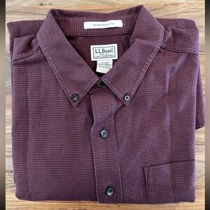 L.L. Bean Men's Deep Maroon Casual Shirt